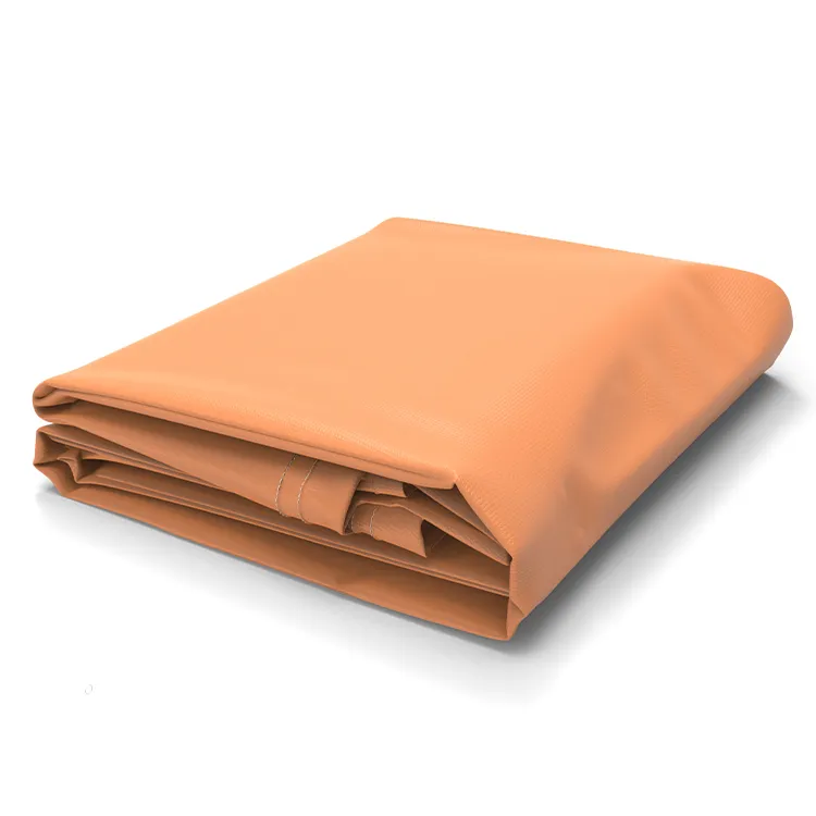 Orange vinyl tarp