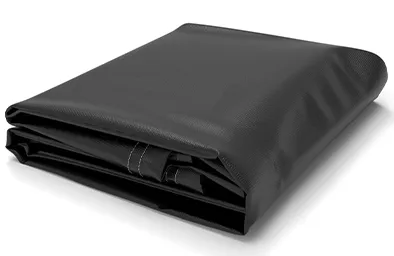 Black vinyl tarpaulin