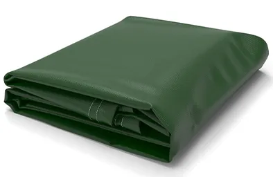 Green vinyl tarpaulin