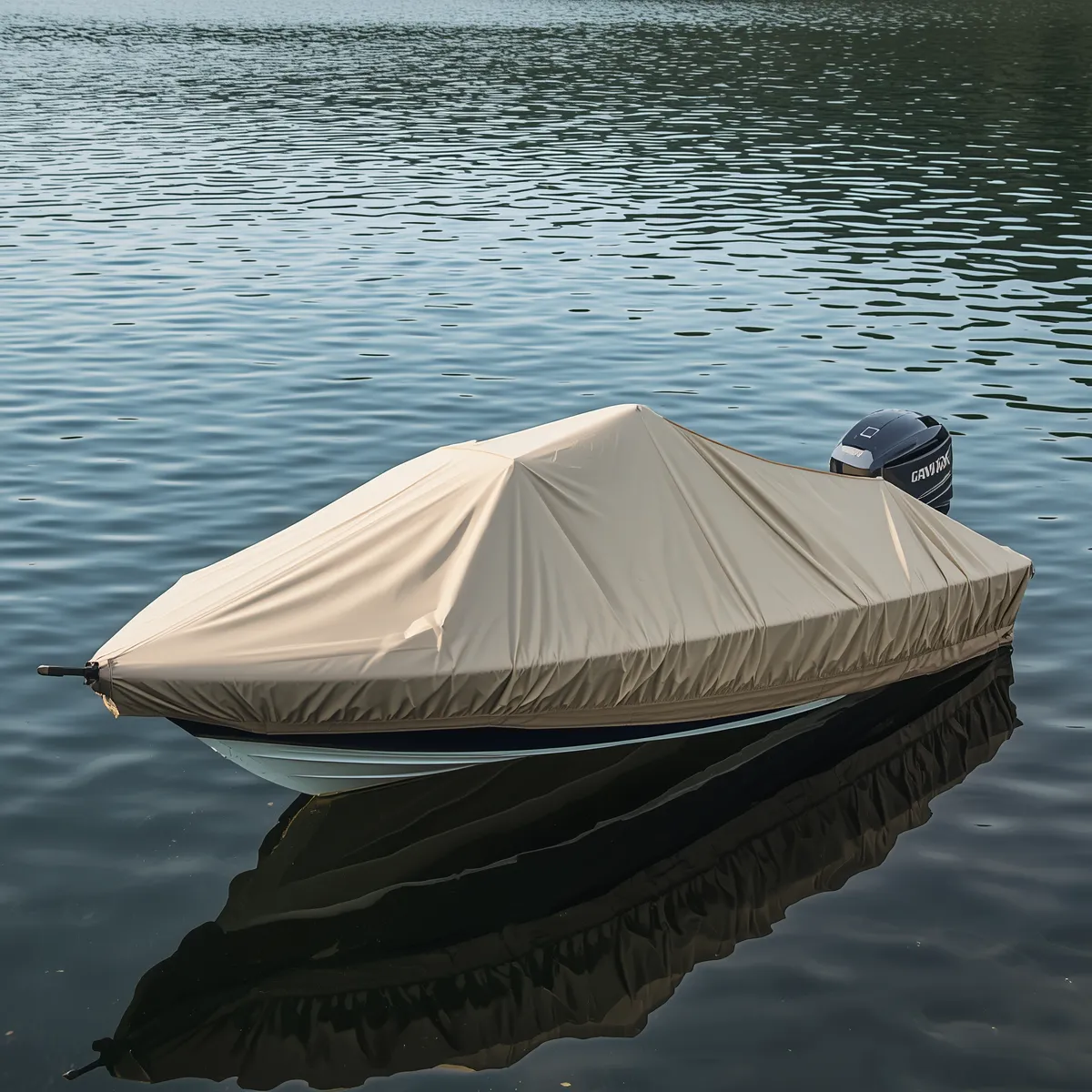 PVC Boat Cover at Lakeside Dock-