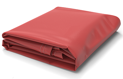Red vinyl tarp