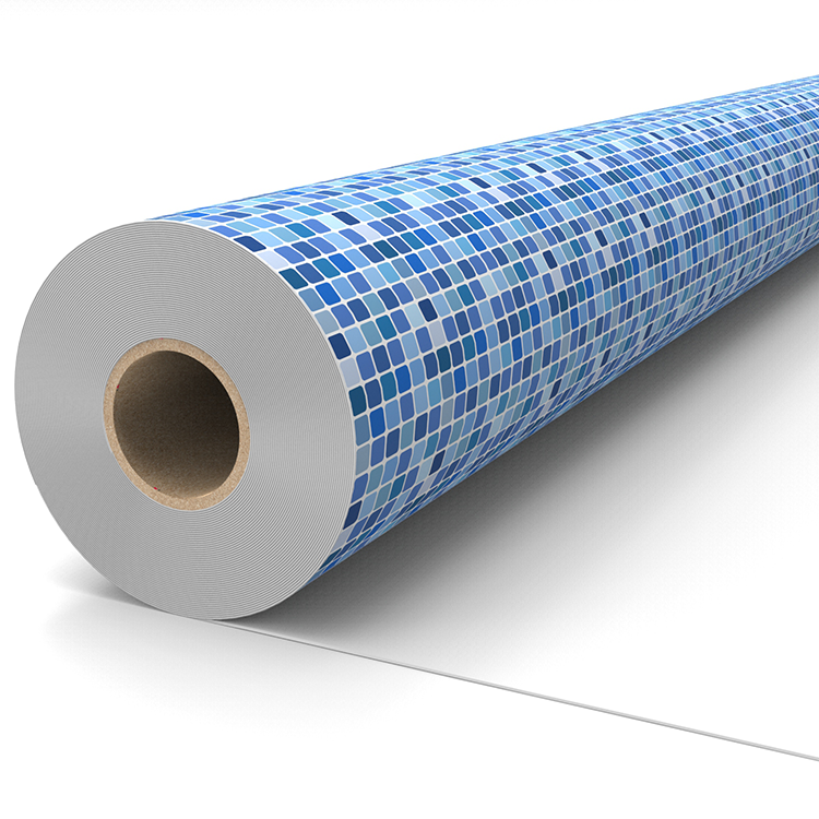 blue mosaic pool liner