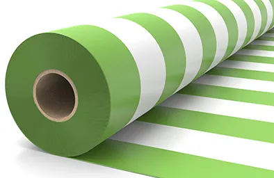 green and white striped tarpaulin