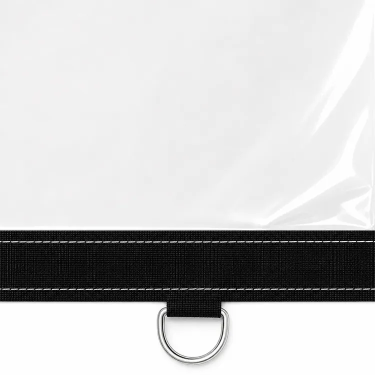 Clear Vinyl Tarp with D-Rings