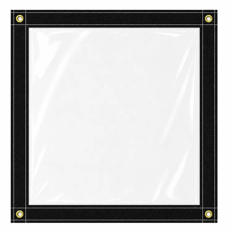 Clear Vinyl Tarp with Webbing
