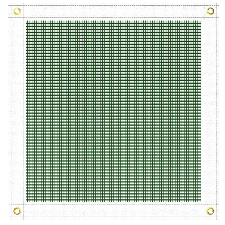 Green Mesh Tarp with Webbing