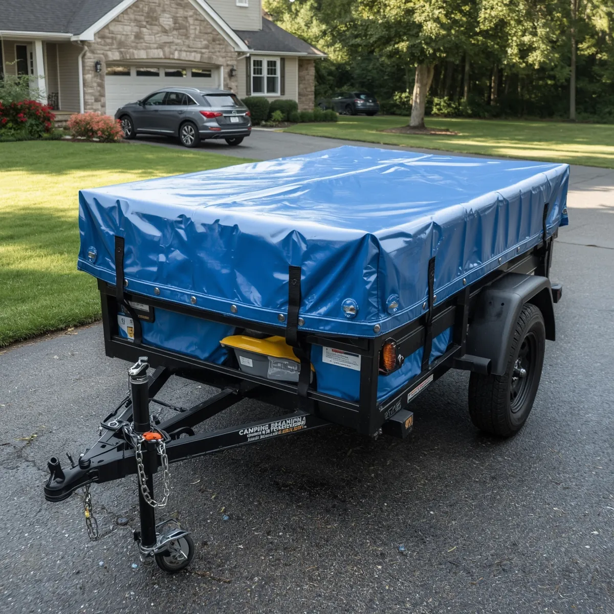 Small Trailer Cover at Campsite-