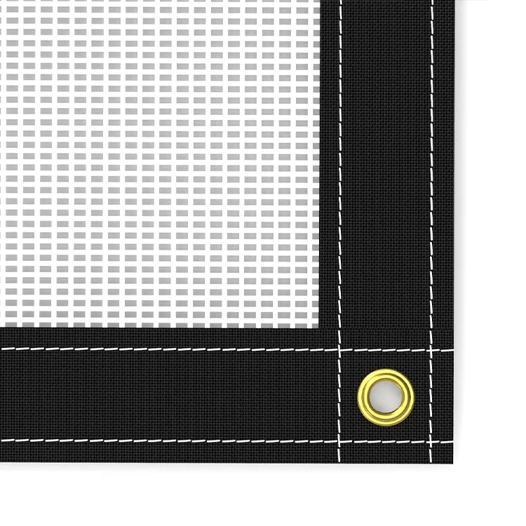 White Mesh Tarp with Grommets