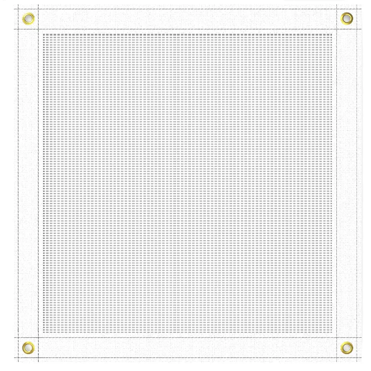 White Mesh Tarp with Webbing