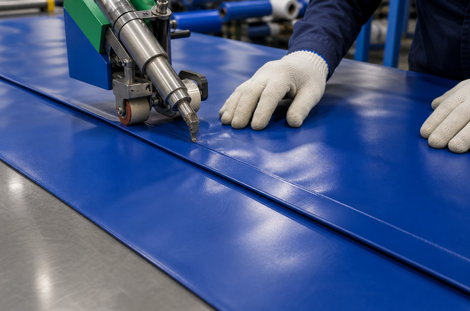 tarp seam layout showing welding quantity, panel position, and stress zone for custom-made tarps