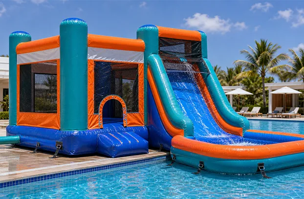 bounce-house-water-slide-combination-pool-scene