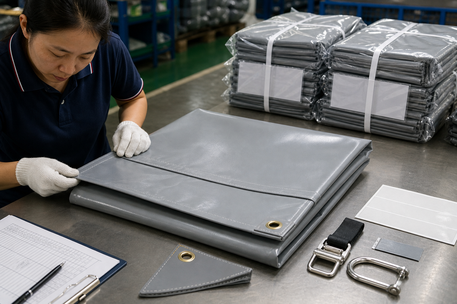 Approved OEM equipment covers sample, packing bundles, and QC review prepared for repeat production