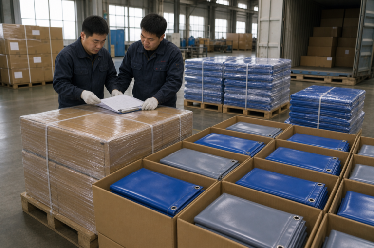Custom Tarp Packaging for Export Orders