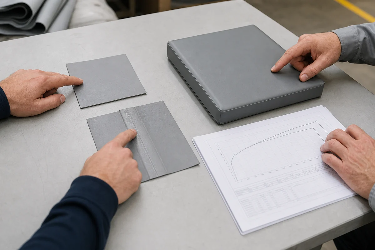 drop stitch technology specification review covering material, sidewall joint, sample panel, and test evidence