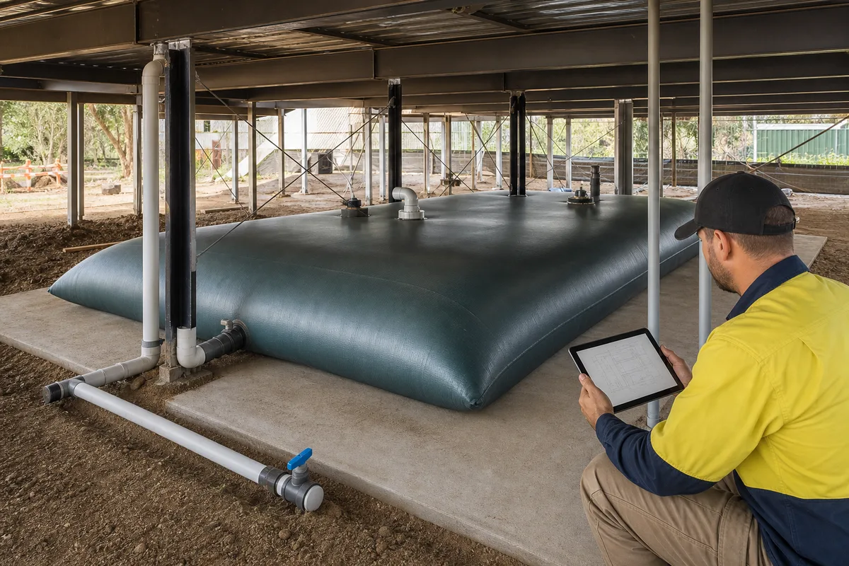 flexible rainwater tank capacity and site layout review