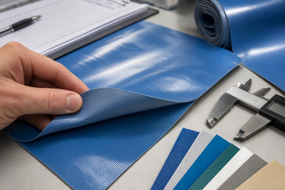 PVC pool cover material thickness and coated fabric structure