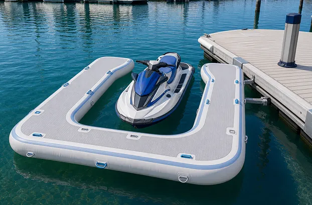 single-craft-blue-white-u-shaped-inflatable-jet-ski-dock
