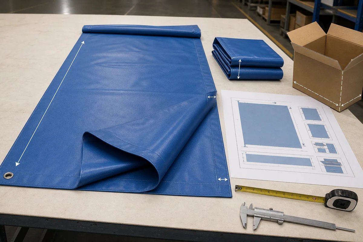 Slip and slide tarp size planning for bulk SKU development