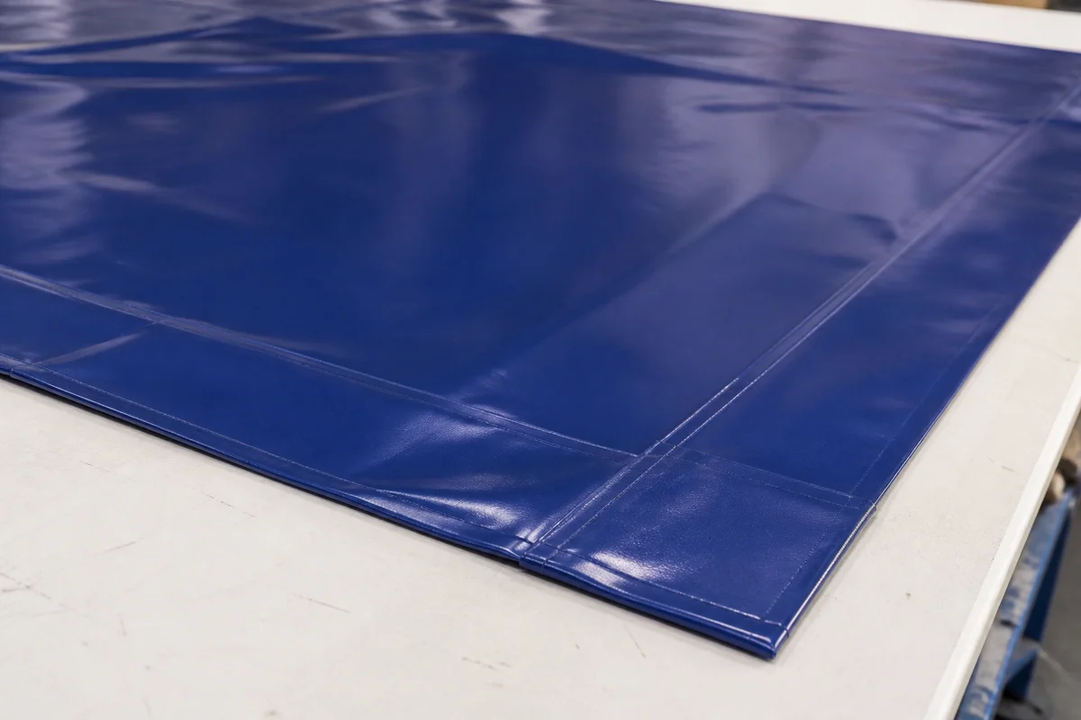 solid PVC pool cover fabric with welded seams