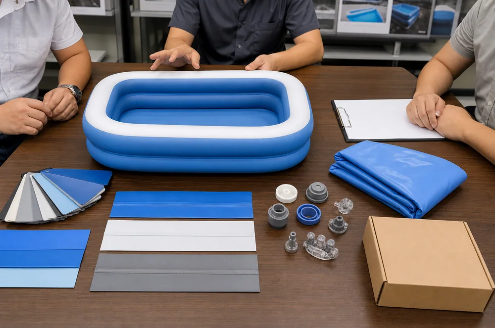wholesale inflatable pools OEM order checklist with samples packaging and QC notes
