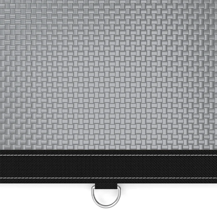 20x40 PE tarp edge detail with optional D-ring reinforcement for a project-confirmed cover