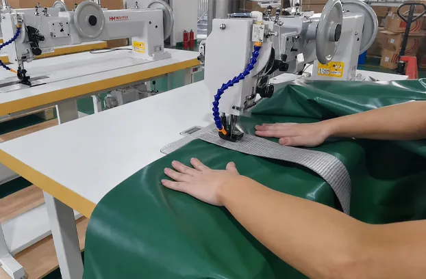 Vinyl tarpaulin sewing