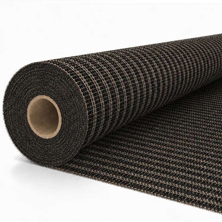 black-bronze-plain-weave-textilene-fabric-close-roll