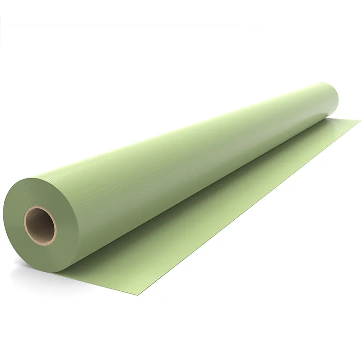 light-green-glossy-pvc-coated-fabric-roll-side-view