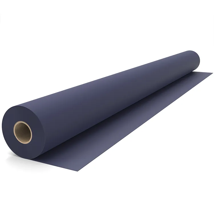 navy-blue-matte-pvc-coated-fabric-roll-side-view