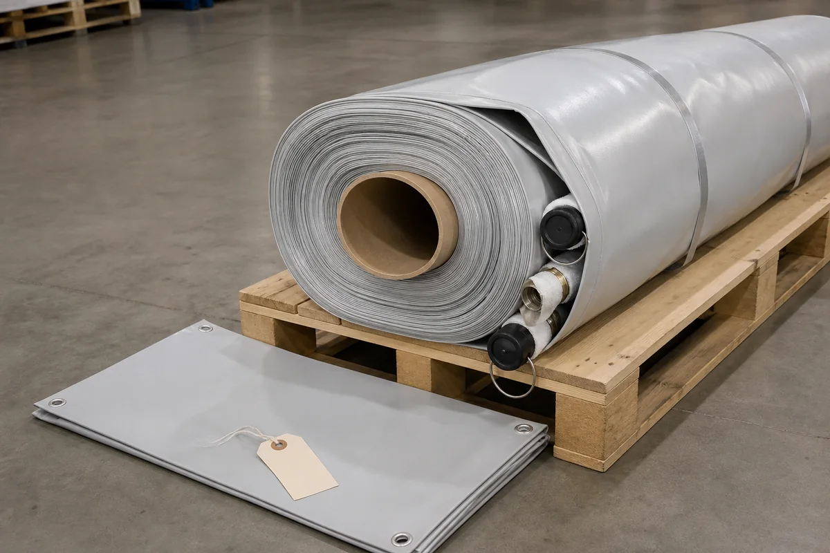 Pillow tank rolled for dry storage without sharp crease damage