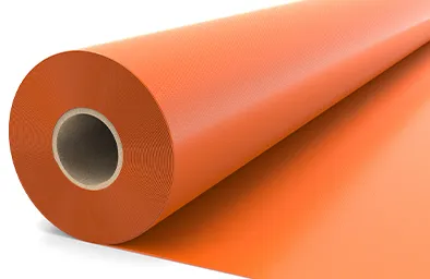 waterproof-pvc-tarpaulin-glossy-orange-closeup
