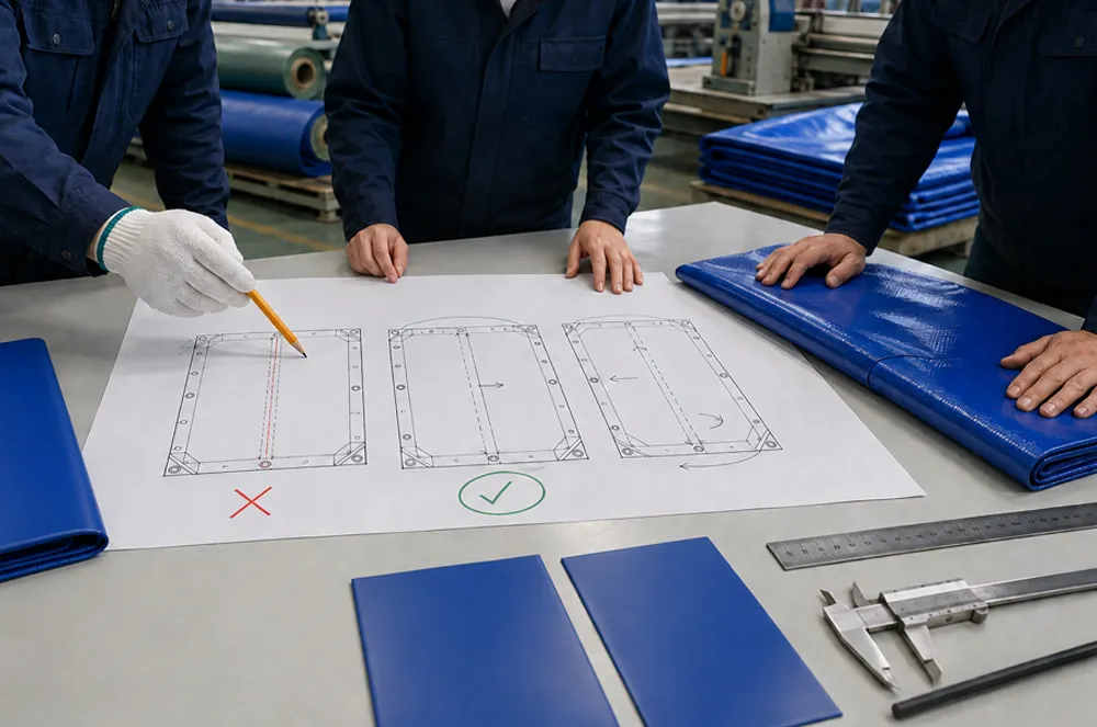 III. Plan Tarp Seam Layout, Welding Quantity, and Stress Position