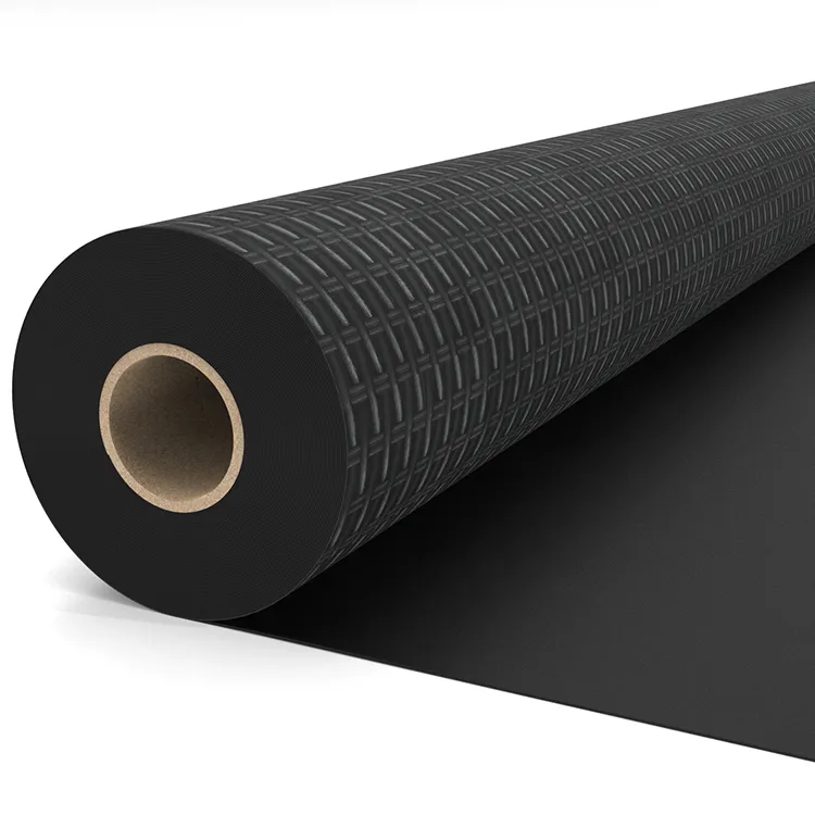 black-basket-weave-pattern-printed-pvc-tarpaulin-roll-front-view