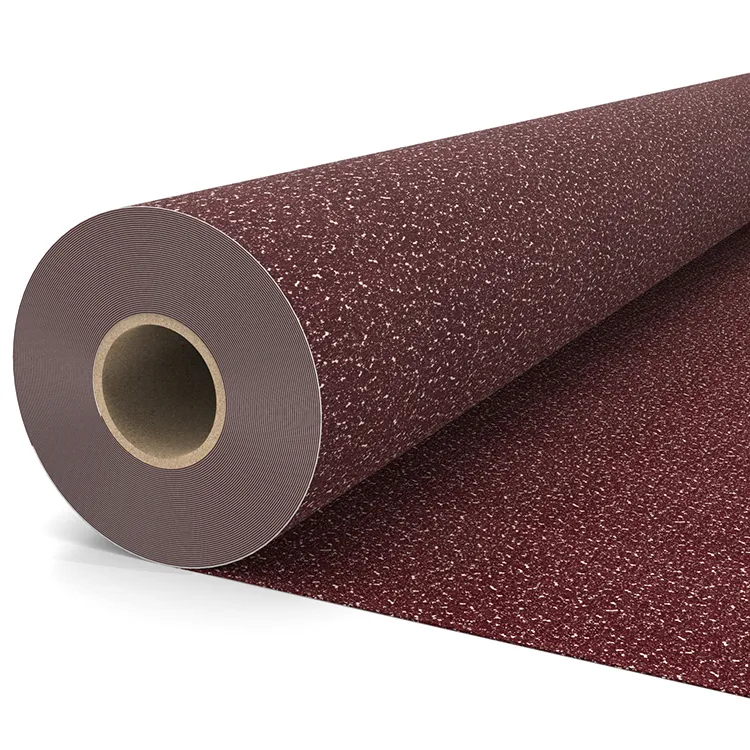 burgundy-speckled-printed-pvc-tarpaulin-roll-front-view