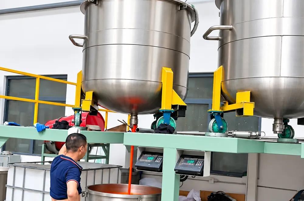 elevated-stainless-coating-mixing-tanks