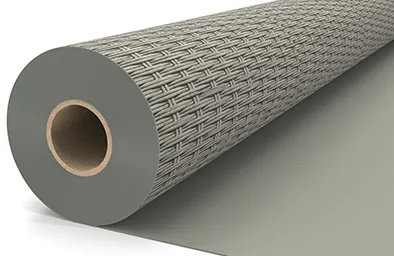 650GSM gray Textilene-style printed PVC tarpaulin roll