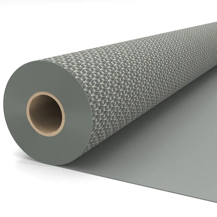 gray-honeycomb-weave-pattern-printed-pvc-tarpaulin-roll-front-view