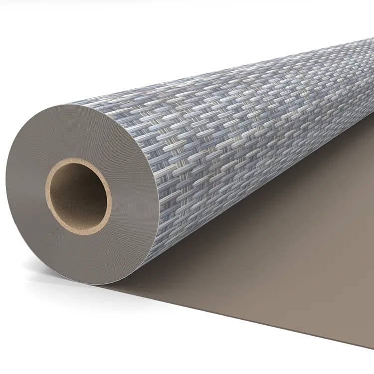 silver-gray-basket-weave-pattern-printed-pvc-tarpaulin-roll-front-view