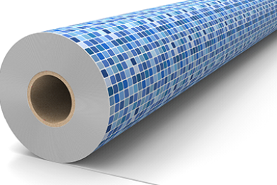 blue mosaic swimming pool liner