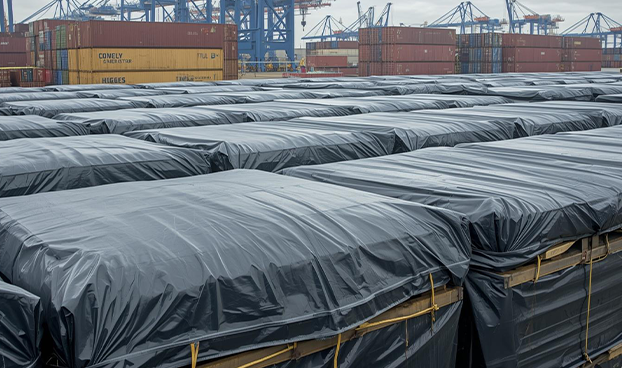 vinyl-cargo-tarp-shipping-port